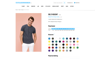 Productconfigurator in Drupal voor textielbedrukkingen.be