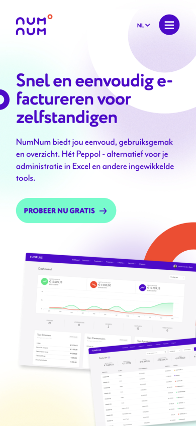 Numnum mobile mockup