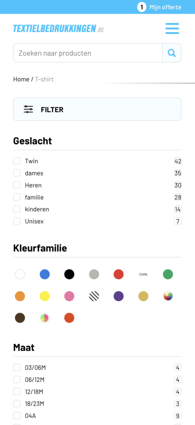 Textielbedrukkingen mobile - 2
