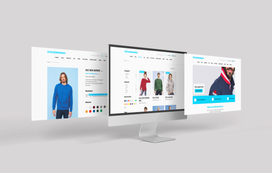 Textielbedrukkingen ontwikkeld door webfluence.be